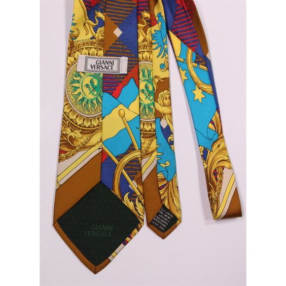 Gianni Versace Vintage 90's Silk Baroque Necktie Tie - Picture 3 of 7